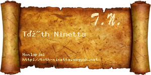 Tóth Ninetta névjegykártya